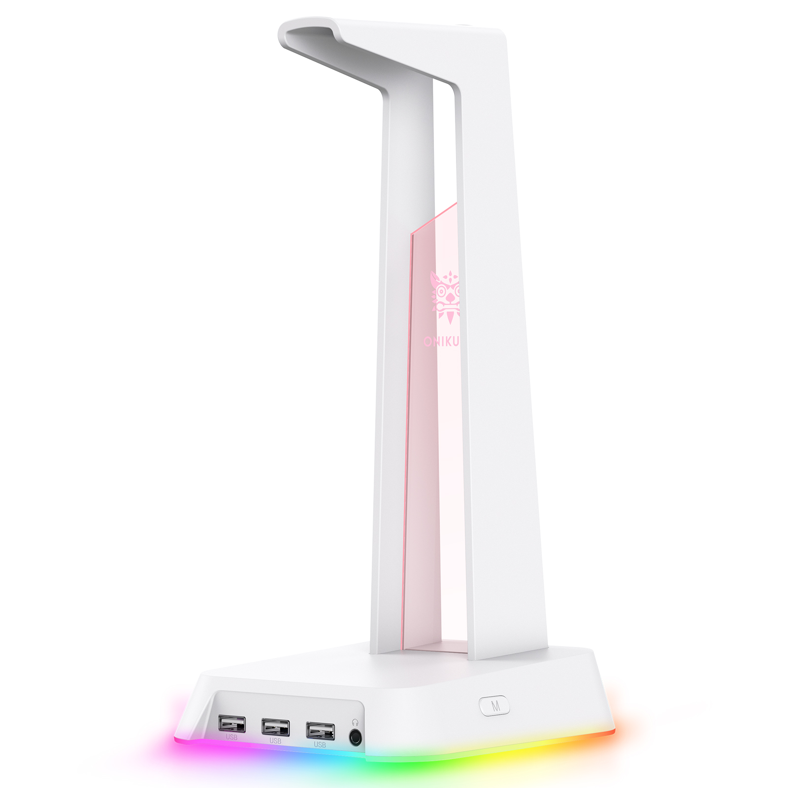 Combo Onikuma Gaming 4 (Tai Nghe K9 Pink Blue + Giá Đỡ ST-2 White) - Hàng Chính Hãng