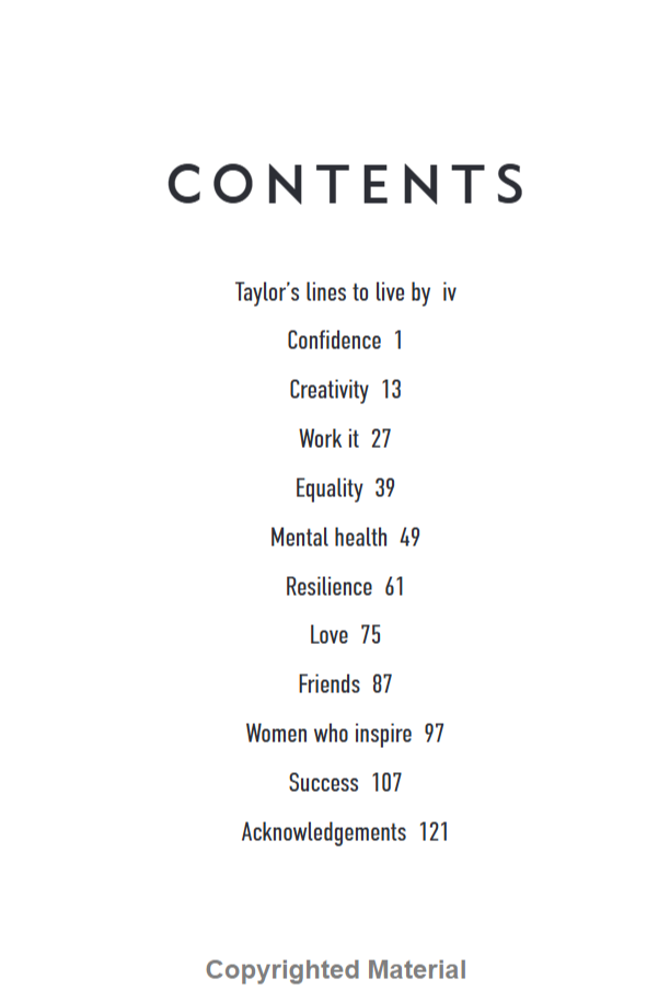 Sách ngoại văn: Taylor Swift Lines To Live By