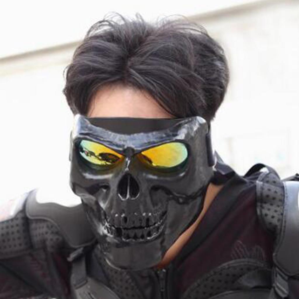3x Motorcycle Goggles Helmet Mask Motocross Skull Windproof Goggles