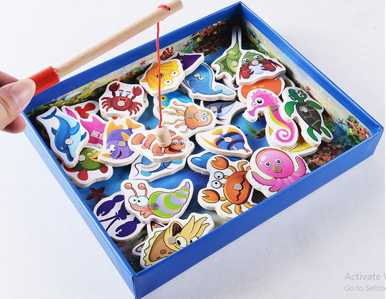 Bộ đồ chơi câu cá nam châm 32 sinh vật biển - Đồ chơi thông minh trẻ em