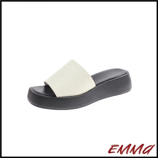Dép Sandal Đế Dày Mũi Vuông Hở Ngón Thời Trang Mùa Hè Dành Cho Nữ Size 35-40