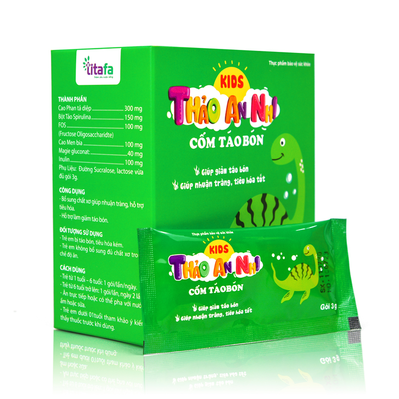 Cốm táo bón KIDS THẢO AN NHI - Giải pháp nhuận tràng, giảm táo bón cho trẻ - [Chính hãng TITAFA]