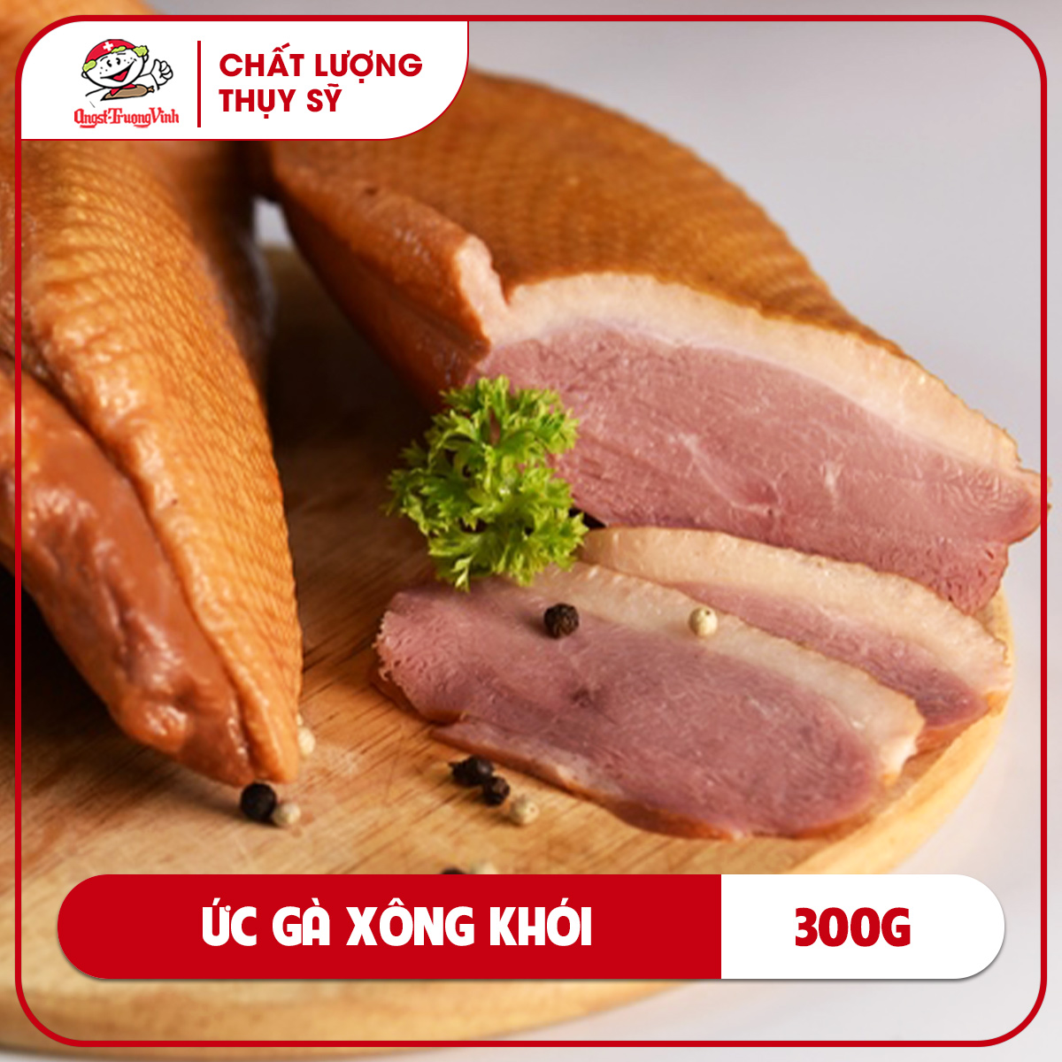 Ức vịt xông khói/Smoked duck breast (Portion)300GR/PE