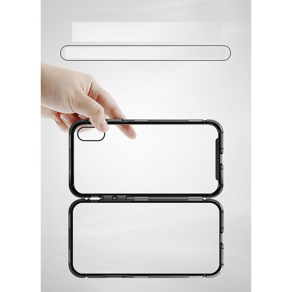 Ốp lưng kính viền kim loại từ nam châm cao cấp dành cho XR 6.1 hàng chính hãng Baseus
