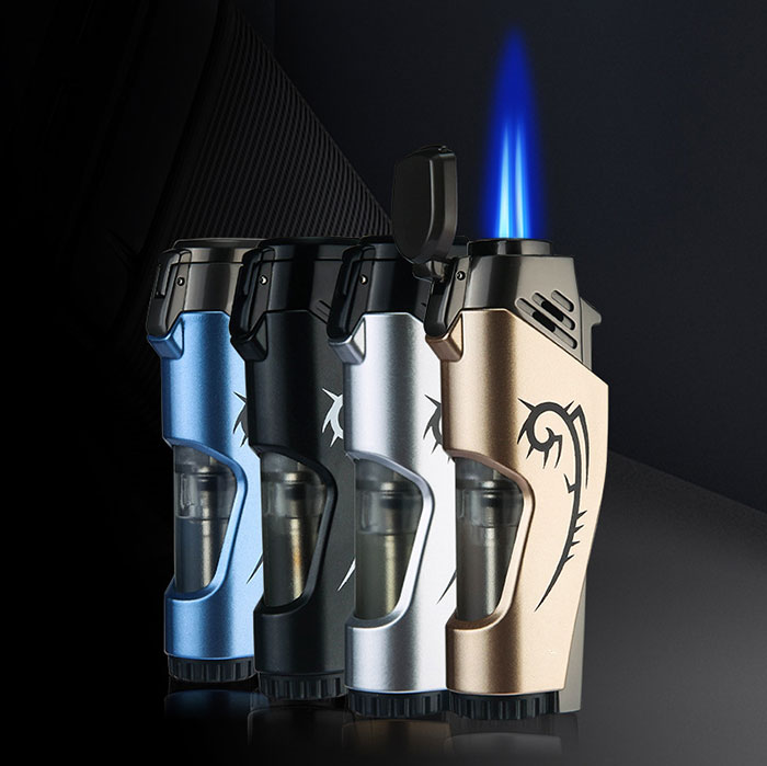 Hột Quẹt Bật Lửa Gas BCZ-752 Khò 2 Tia Cực Mạnh, Nhìn Thấy Lượng Gas - Giao Màu Ngẫu Nhiên