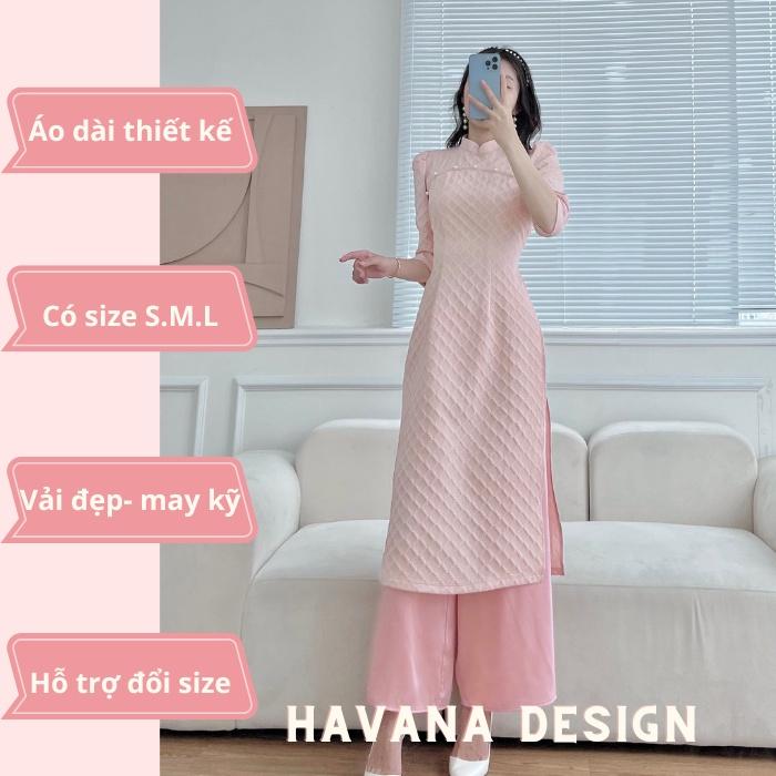 Set áo dài cách tân nữ, hàng đẹp có size, áo dài nữ đẹp chất taffta xốp tay phồng, phom xinh, dáng chuẩn