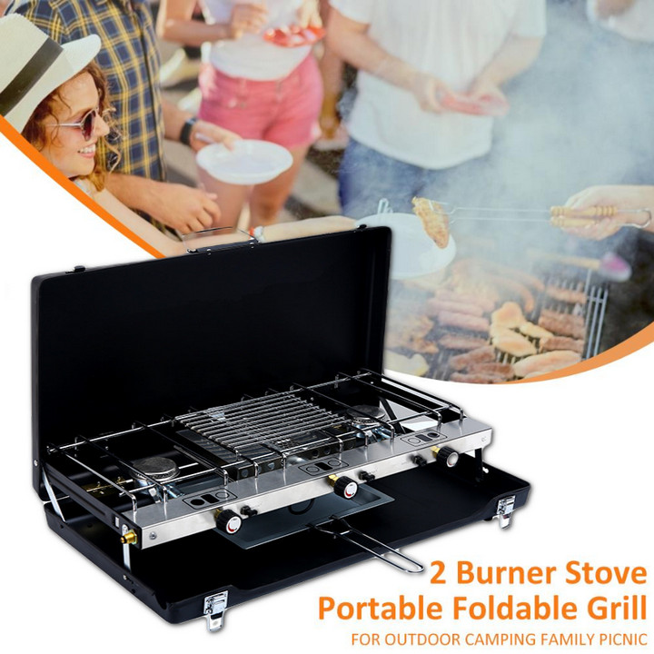 Bếp 3 Lò Dạng Xếp Dùng Ngoài Trời Cassette Party Cao Cấp - Home and Garden