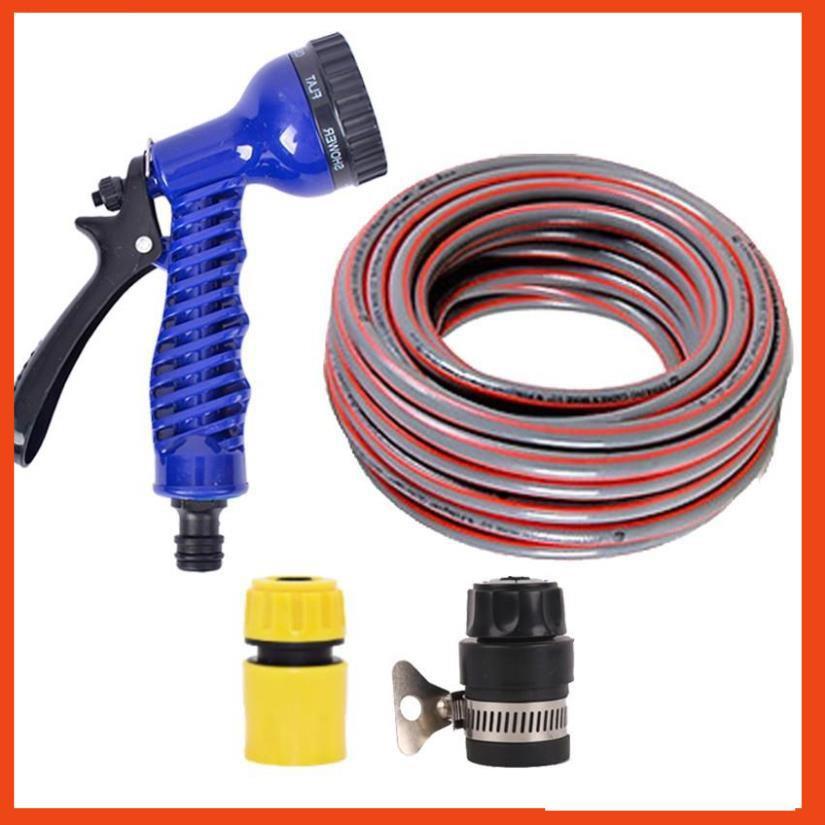 Bộ dây tăng áp 3 lần vòi xịt nước rửa xe, tưới cây loại 3-5m  206843