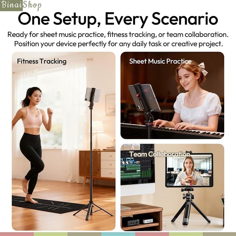Ulanzi CA15 - Kẹp Điện Thoại Và Tablet OneLock, Tương Thích Ngàm Arca / Uka / Ren 1/4 Inch Cho Tripod, Phụ Kiện Quay Chụp - Hàng chính hãng