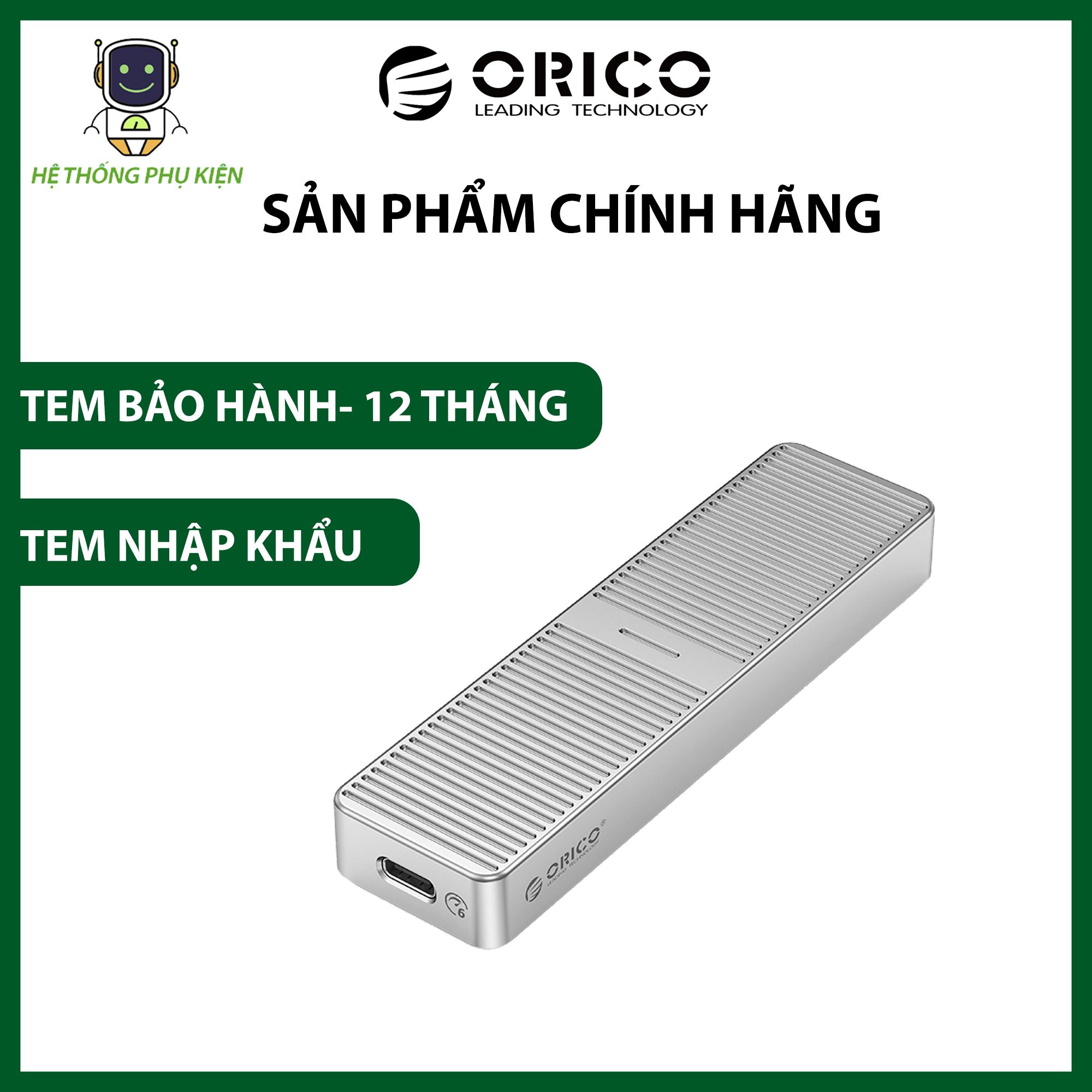 Hộp Ổ Cứng SSD M.2 Sata ORICO M221C3-BP Hàng Chính Hãng