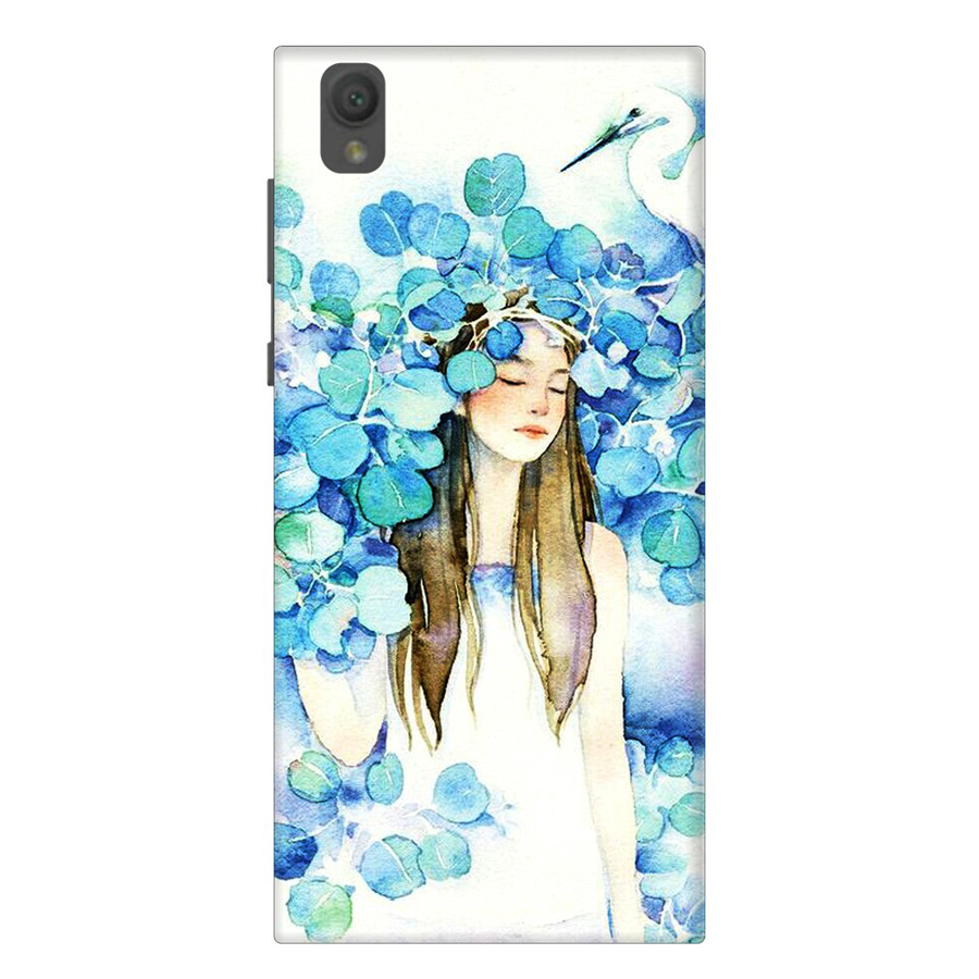 Ốp Lưng Dành Cho Điện Thoại Sony Xperia L1 Cô Gái Lá Xanh