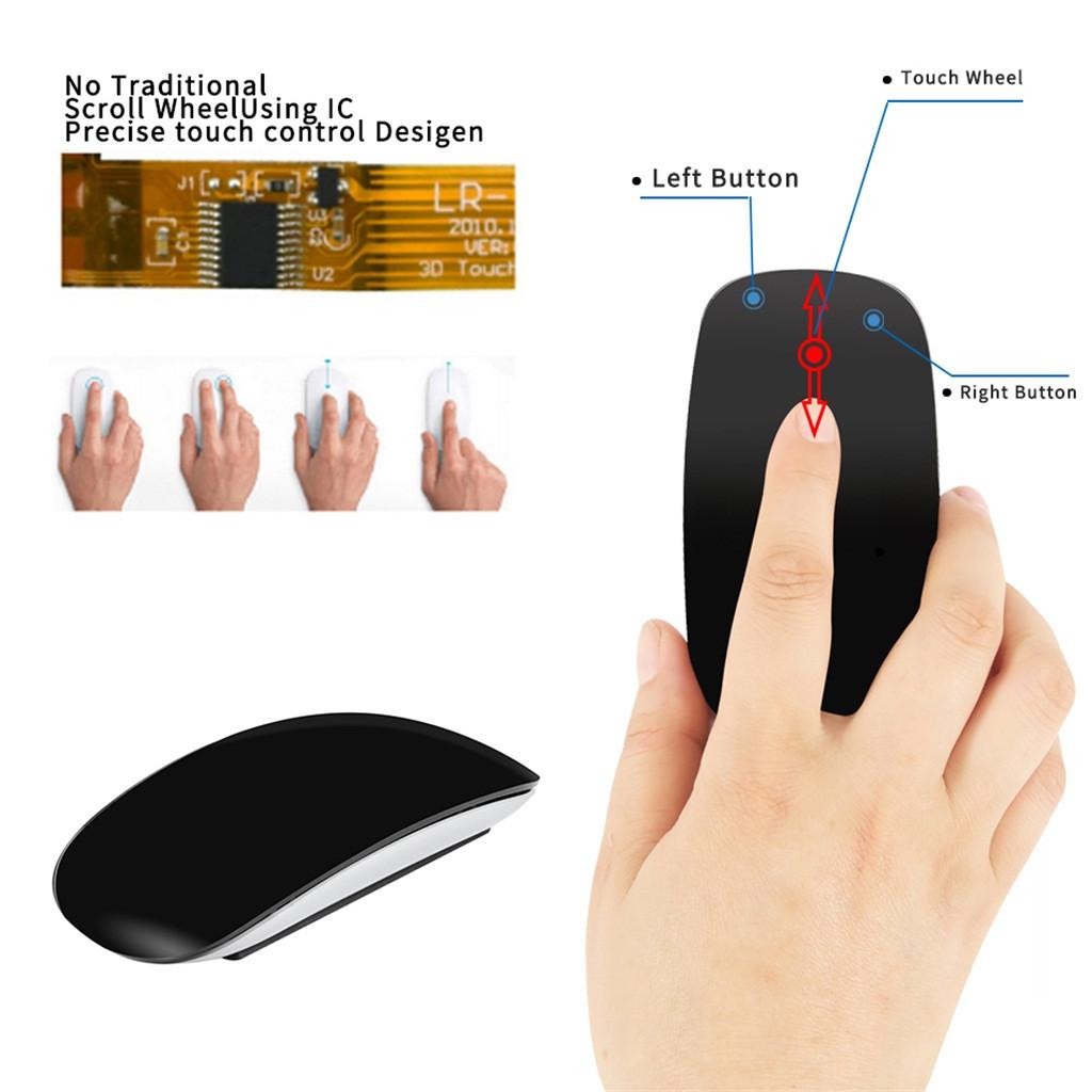 Siêu Mỏng Không Dây Bluetooth Du Lịch Di Động Mini 1200DPI Silent Chuột Máy Tính Game Thủ Laptop Im Lặng Phím
