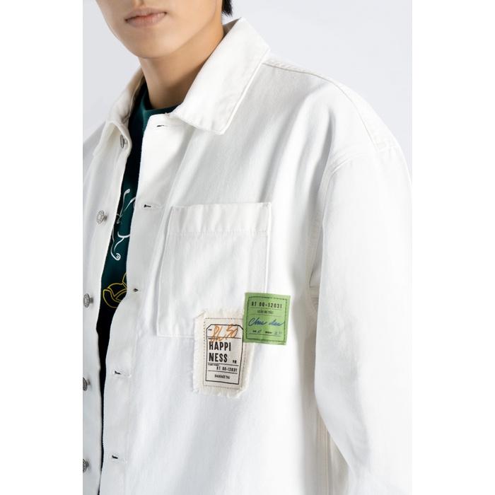 ÁO KHOÁC JEAN NAM MÀU TRẮNG FORM REGULAR - 10S22DJA001 | LASTORE MENSWEAR