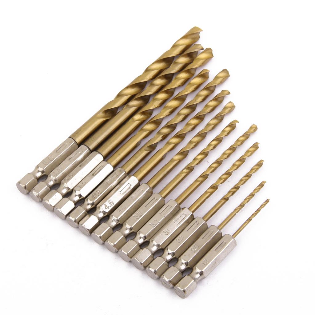 2 Sets Hex Shank Quick change Cobalt Drill Bit Set Multi Bits 1/4" Hex Shank