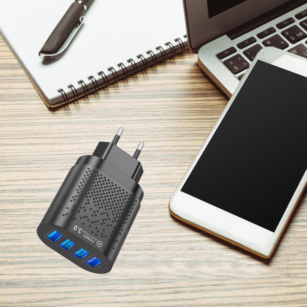 4 USB Ports Hub Wall Charger Power Adapter EU Plug USB Cube Adapter