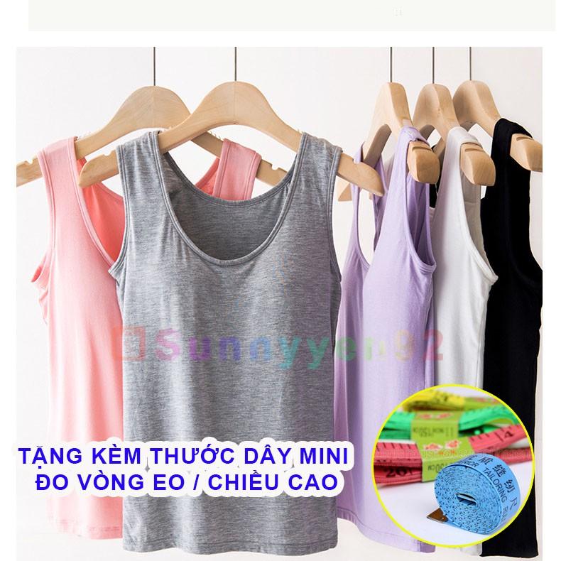 Áo Thun Ba Lỗ Nữ Có Đệm Ngực, Mát Rượi Cho Mùa Hè