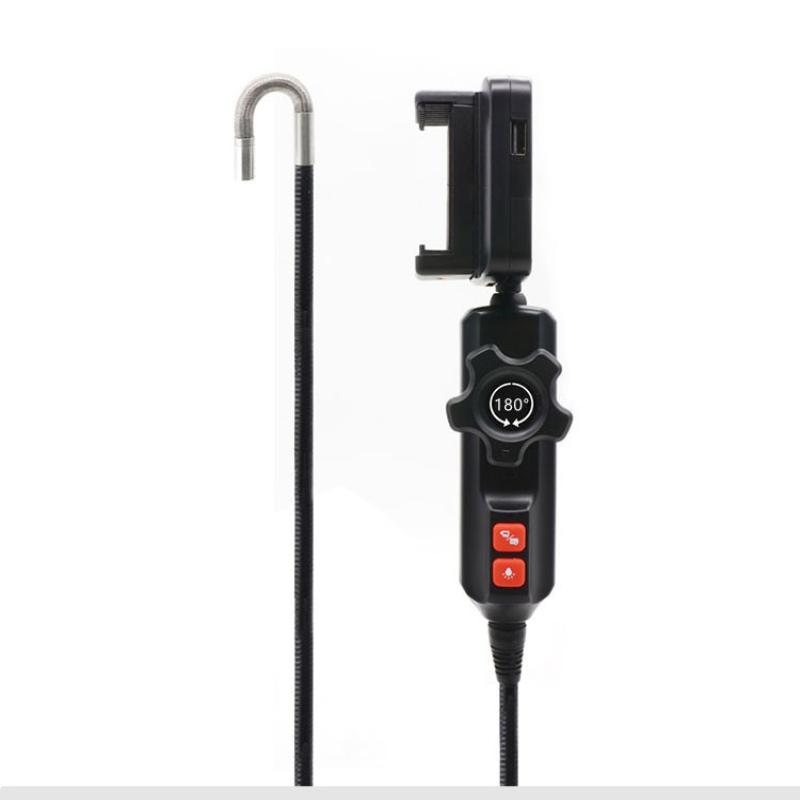 Ống kính 8 mm Máy ảnh nội soi công nghiệp cầm tay có thể điều khiển 360 ° dành cho điện thoại Android iOS Kiểm tra hệ thống thoát nước Video Borescope không thấm nước