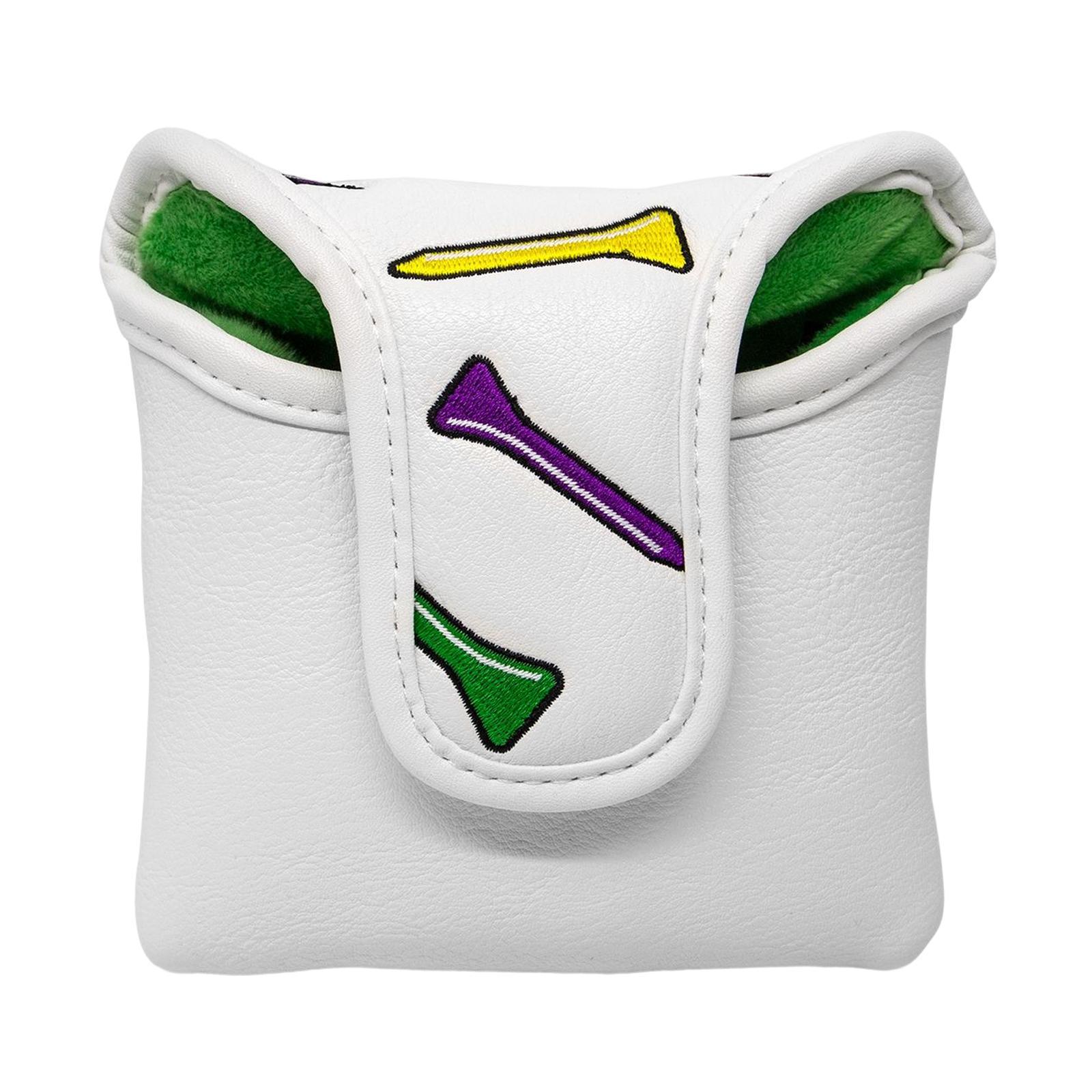 Pu Golf Putter Cover Half Mallet Head Cover Club Head Protector Guard Black