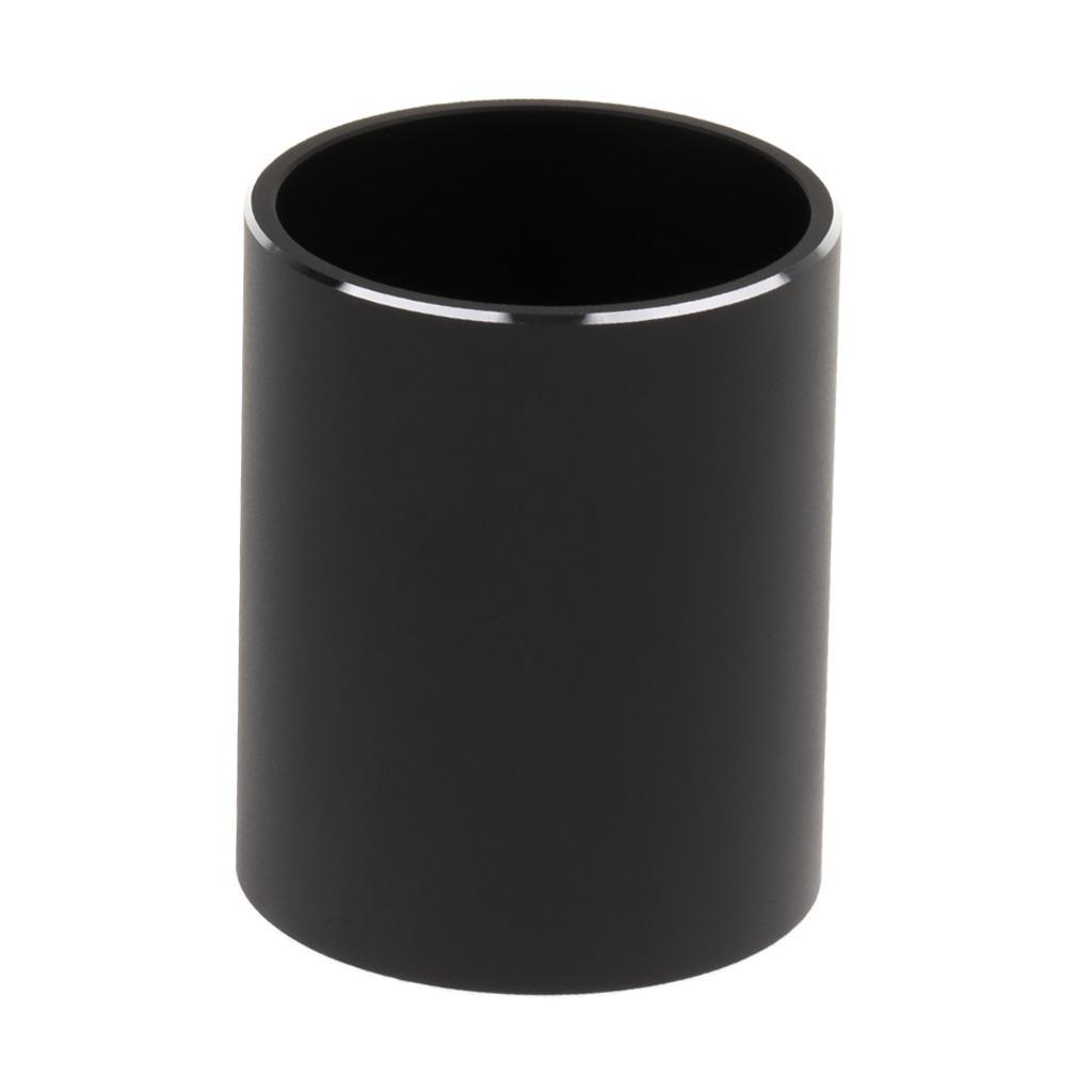 Aluminum Alloy Cylindrical Style Pen Holder Pencil Holder Container - Black