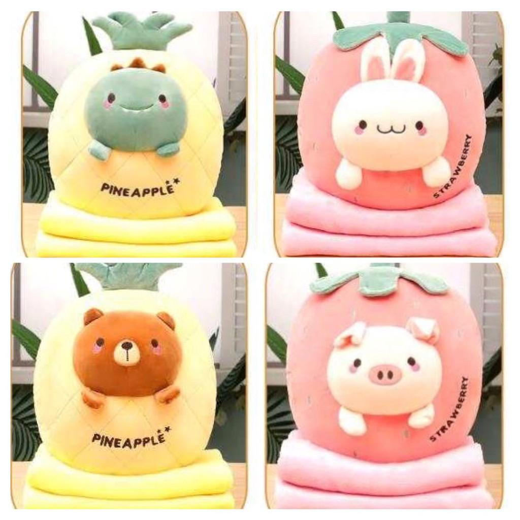 Bộ Chăn Gối Văn Phòng Đa Năng Hình Thú Dễ Thương FHC123