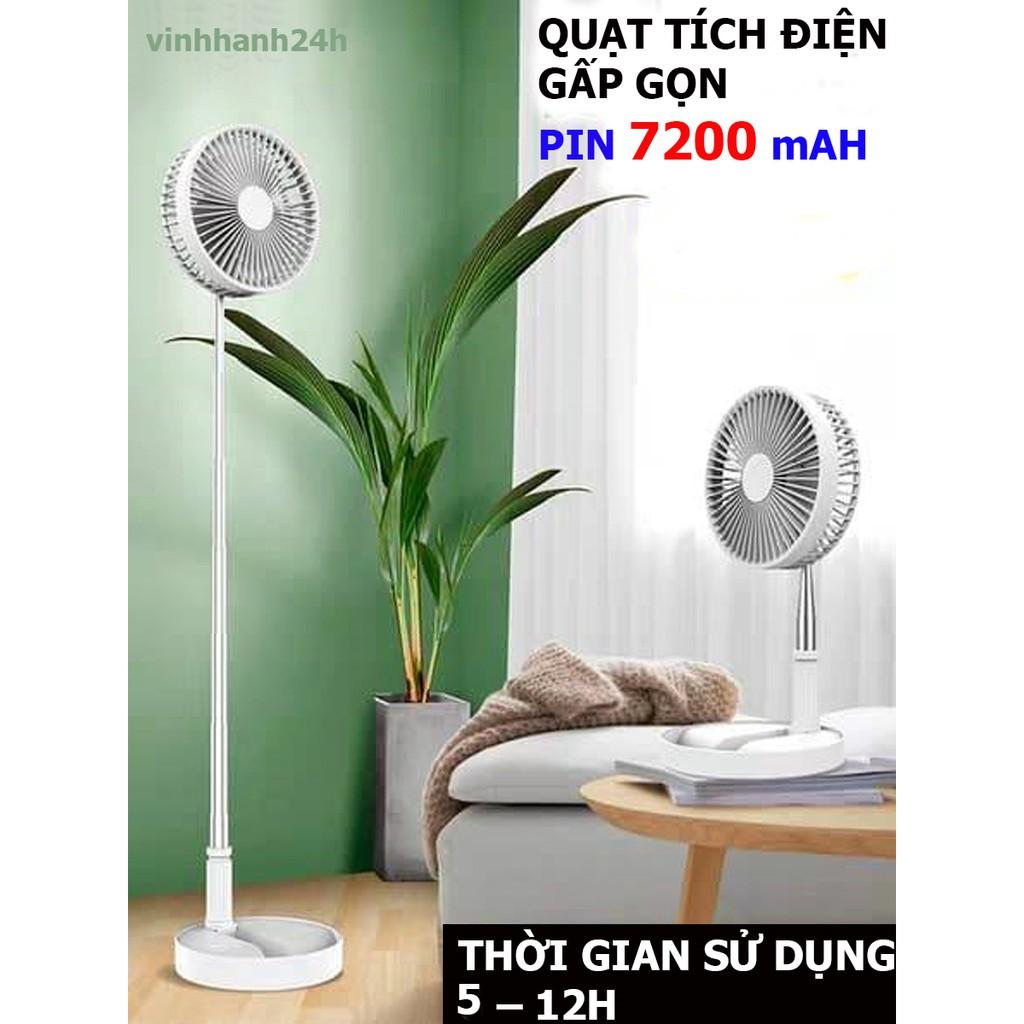 Quạt Sạc Tích Điện Gấp Gọn Đa Năng Tiết Kiệm Điện