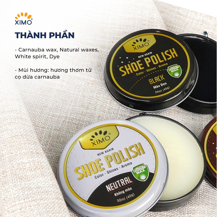 Hình ảnh Xi Đánh Giày Sáp Shoe Polish XIMO Chính Hãng XI08