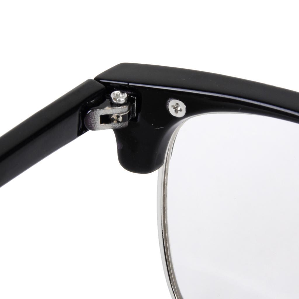 Unisex Retro Vintage Style Eyewear Plain Glasses Eyewear Black Frame