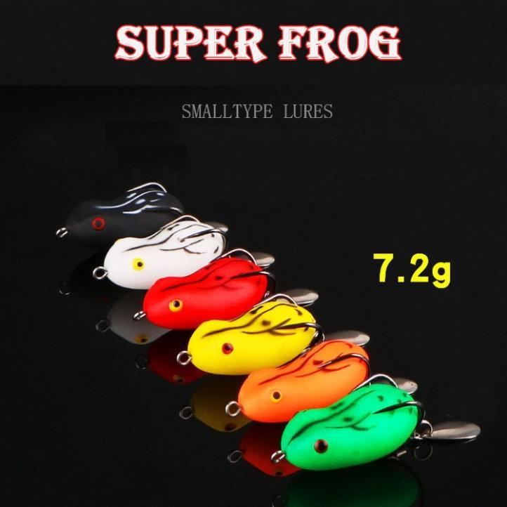 Siêu nhậy Mồi câu lure nhái hơi có thìa super frog - M01