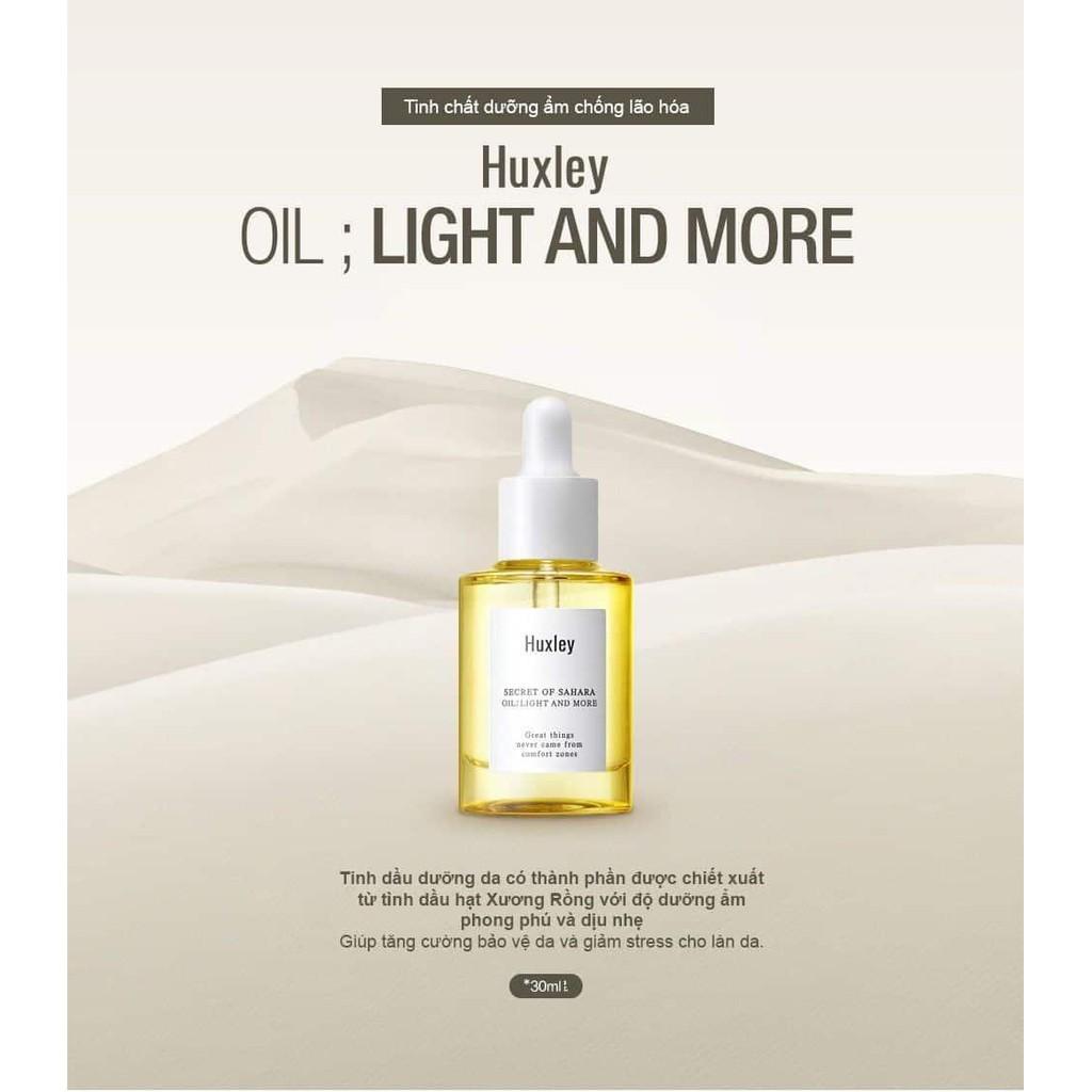 Tinh Chất Dưỡng Ẩm, Dưỡng Trắng Từ Xương Rồng Huxley Secret Of Sahara Oil; Light And More 30ml