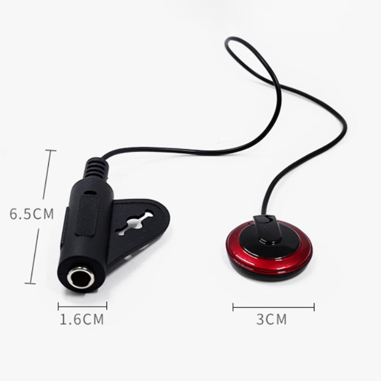 Contact Microphone Piezo Pickup, Guitar Violin Microphone Pickup for Guitar, Ukulele, Violin, Bass & Acoustic Electric with Cable