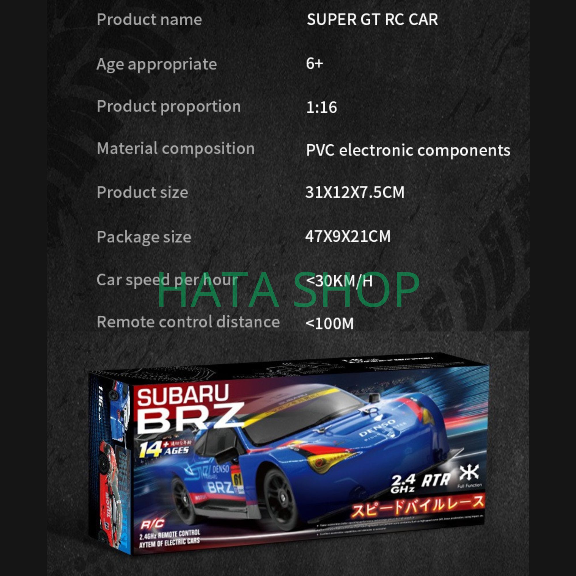 Xe Đua Điều Khiển Drift Super GTR Japan Subaru 30km/h SBR Nissan Tỉ Lệ 1/16 Có Điều Tốc MOTUL AUTECH Nâng Cấp 2023