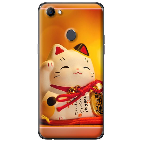 Ốp lưng cho Oppo F7 mẫu mèo may mắn 1 - Hàng chính hãng