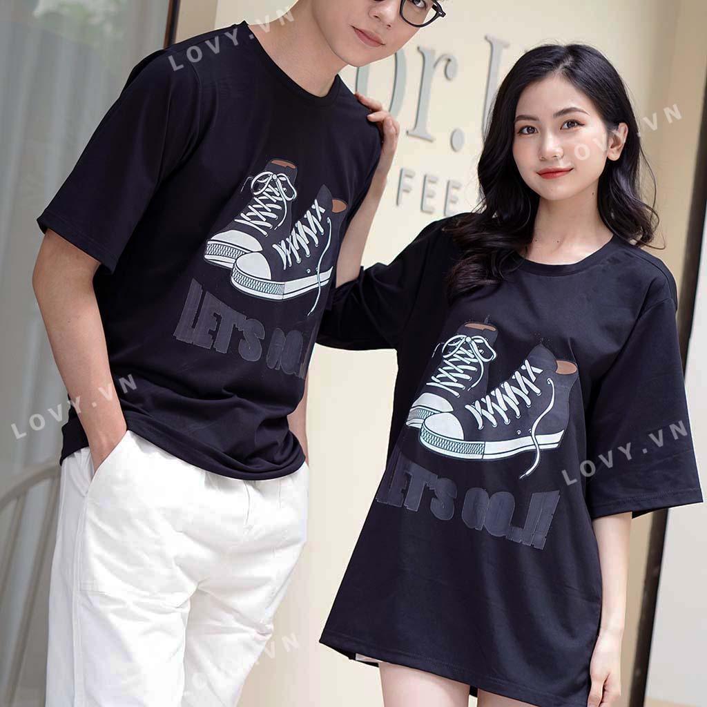 Áo đôi nam nữ thời trang thun đen unisex chất mịn đẹp Oversize