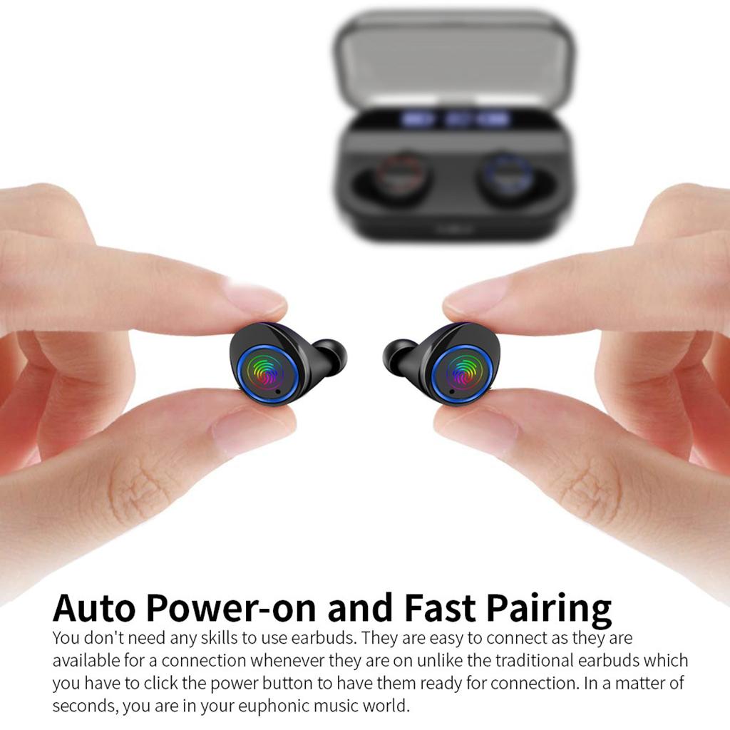 Bluetooth 5.0 Earbuds  Wireless Earphones Stereo Bass Mini In-Ear Headphones