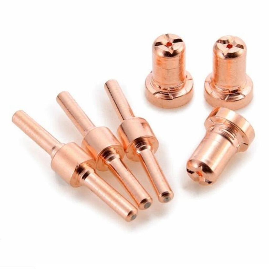 100pcs Air Plasma Cutter Nozzle Tip Consumables Cup Splitter Extended Kit 0~40A