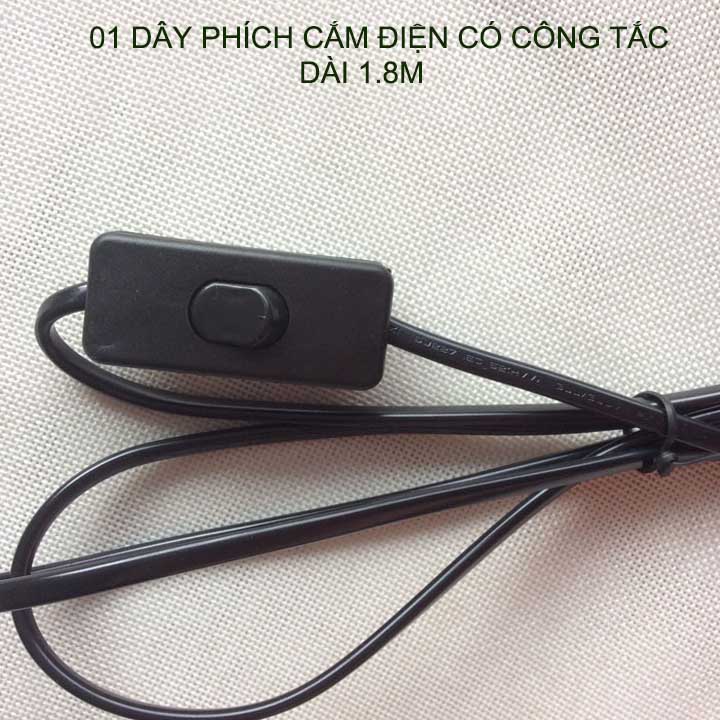 01 Dây phích cắm dẹt kèm công tắc tiện dụng, dài 1.8m
