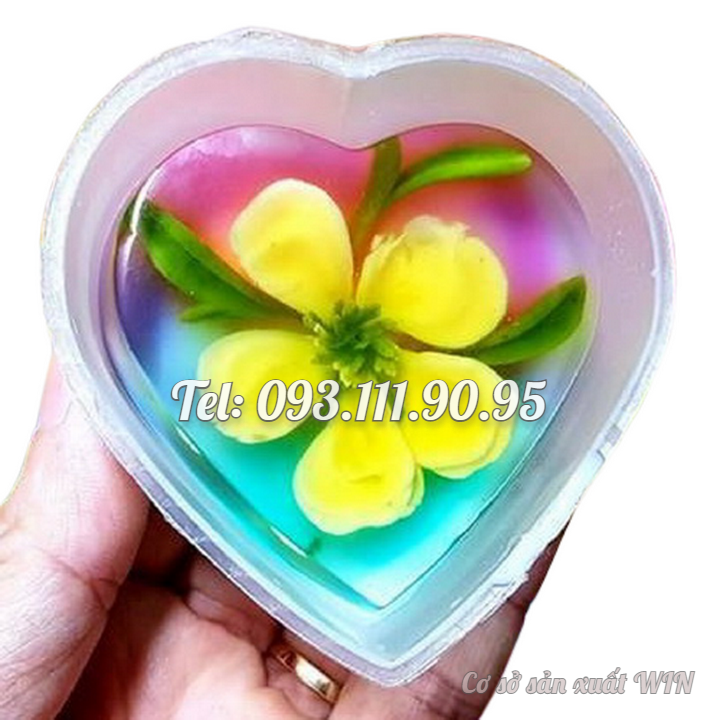 Bộ 10 khuôn bánh Flan hình tim – Loại có nắp – Mã số 1463