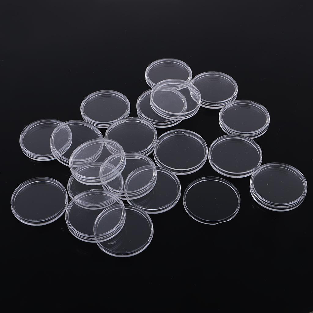 20 Miếng Clear Coin Case Vòng Lưu Trữ Hiển Thị Chủ Cung Cấp Trong Suốt