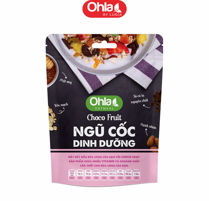 Ngũ Cốc Choco Fruit - Túi 180 Gram