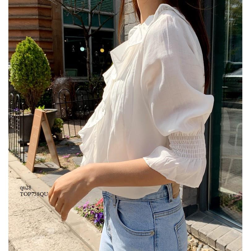 TOP654 ÁO KIỂU NỮ NHÚN BÈO