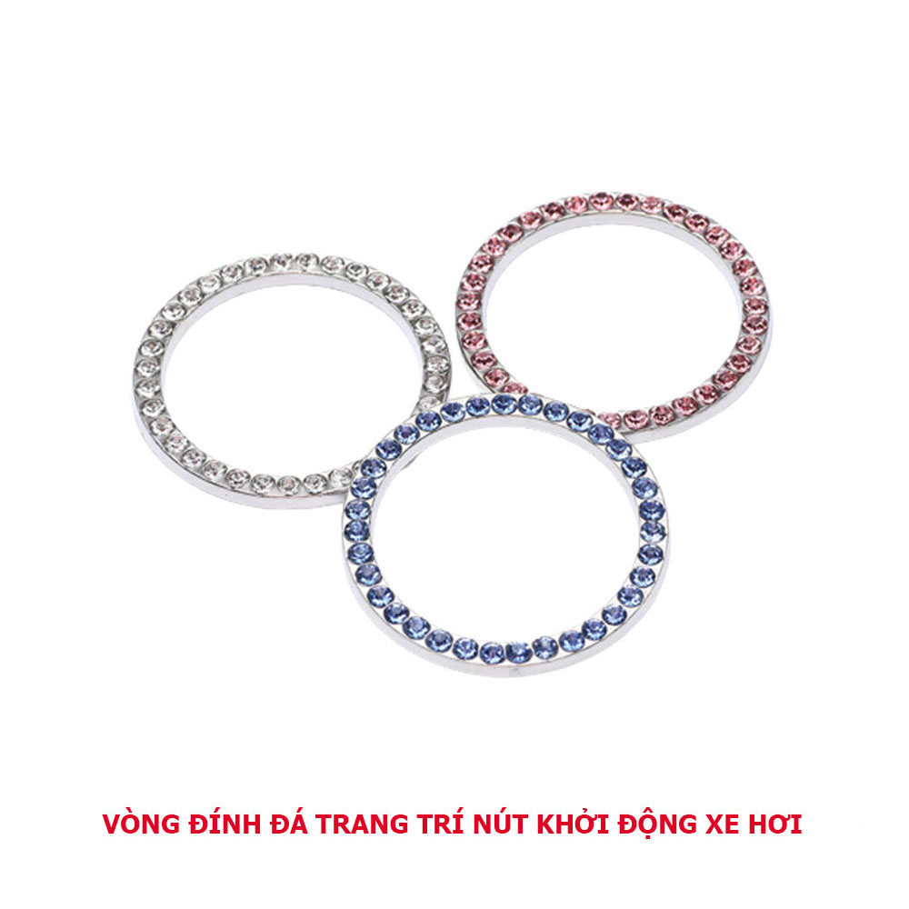 Vòng đính đá trang trí nút khởi động xe hơi