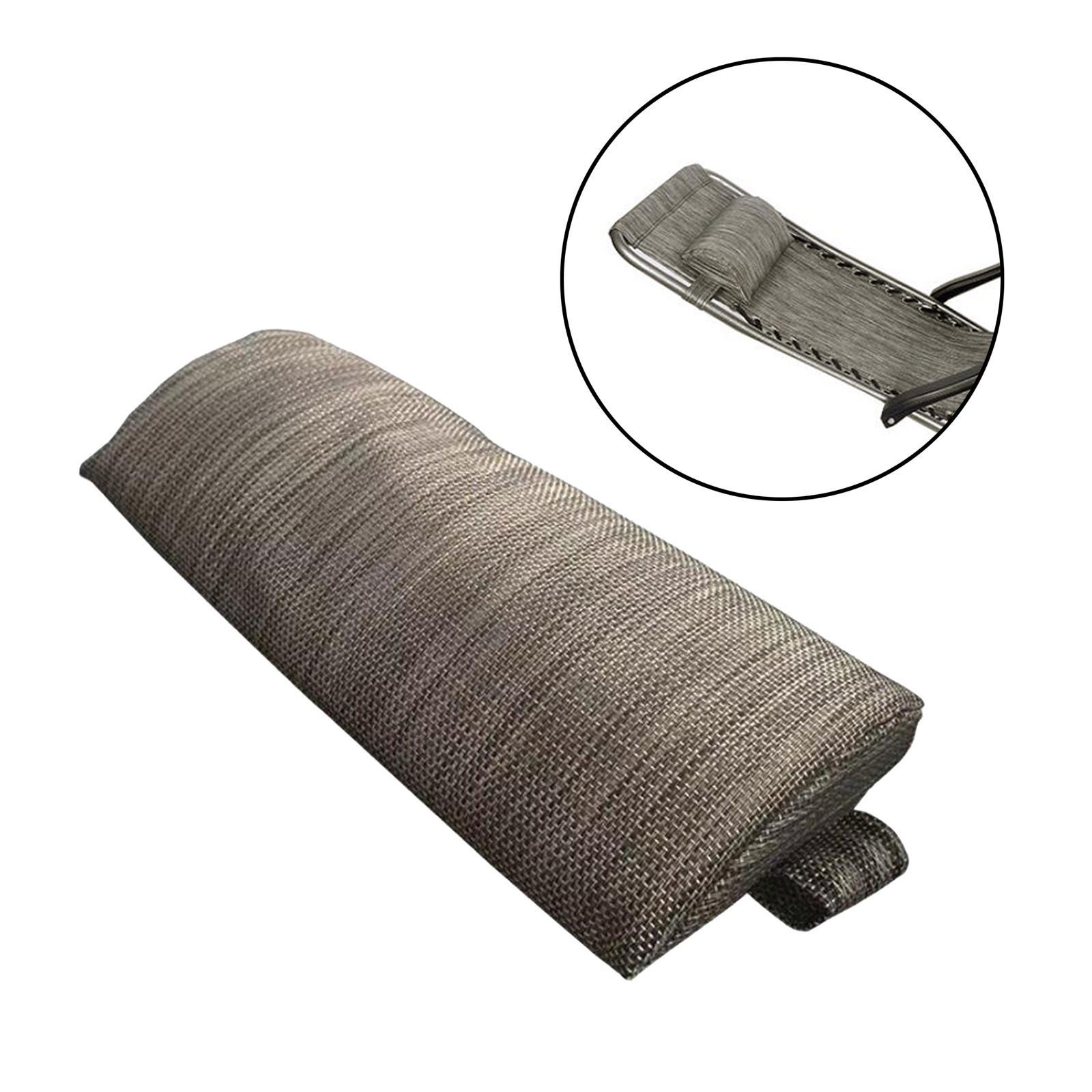 2X Headrest Head Pillow for Patio Lounge Folding Chair Lumbar Pillow Coffee