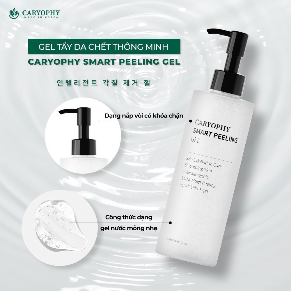 Gel Tẩy Tế Bào Chết Caryophy Smart Peeling Gel 250ml + Tặng 1 Băng đô tai mèo