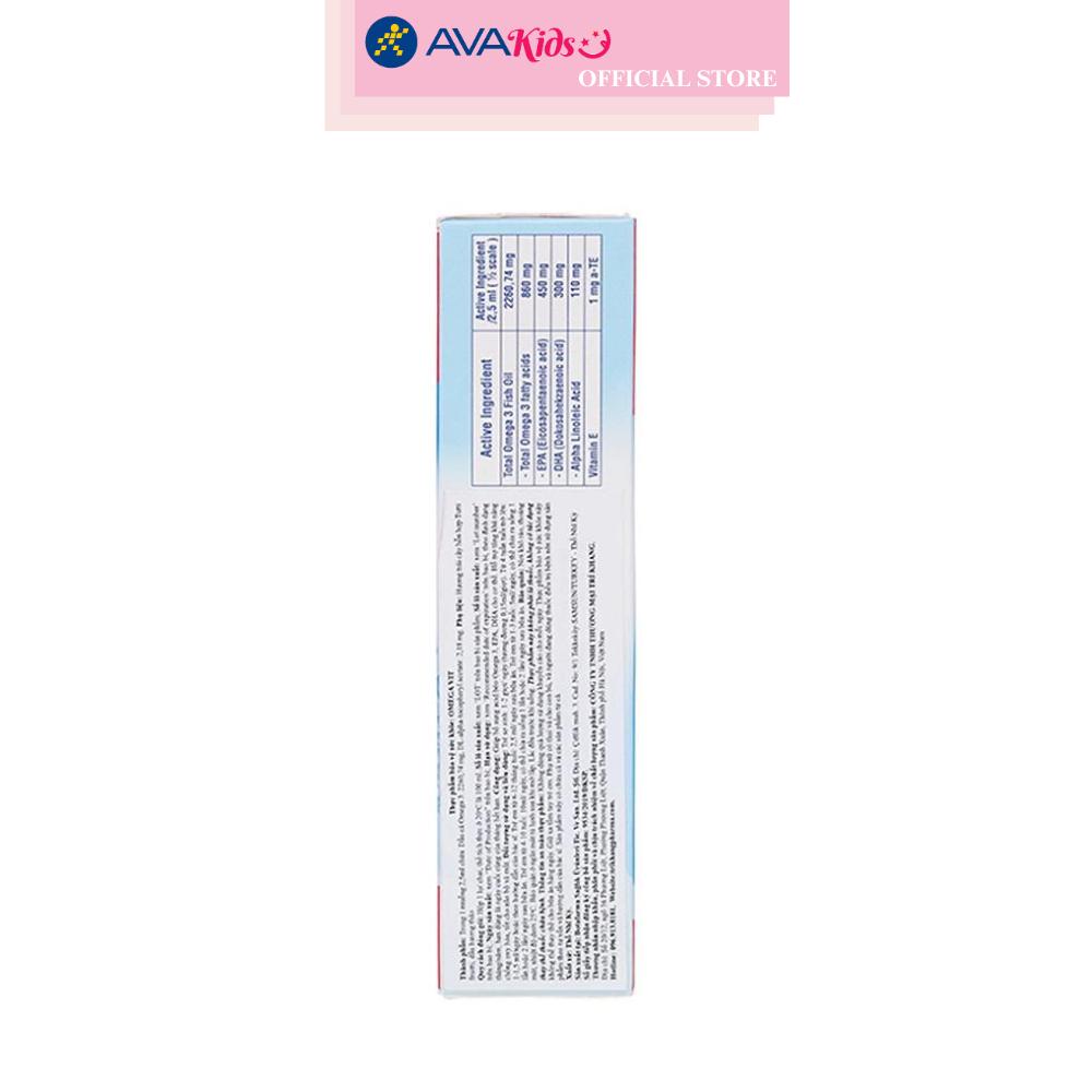 Siro dầu cá Omega Vit tốt cho não bộ và mắt 100 ml (từ 0 tháng)