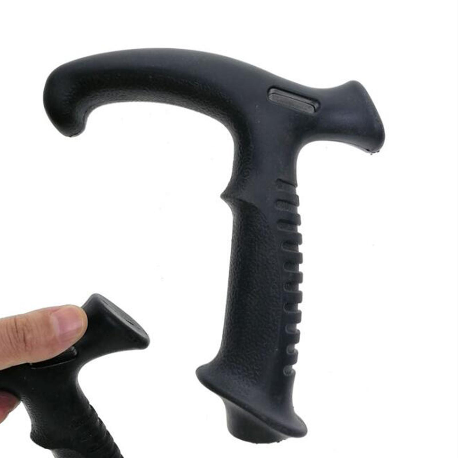 2x Walking Sticks Cane Hiking Pole Grip Trekking Poles Head Bend Grip Dia