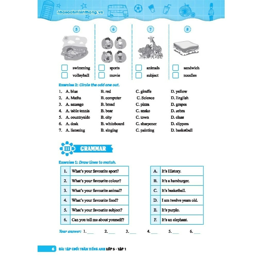Sách - Global success Bài tập cuối tuần Tiếng Anh lớp 5 tập 1 ( Có đáp án )