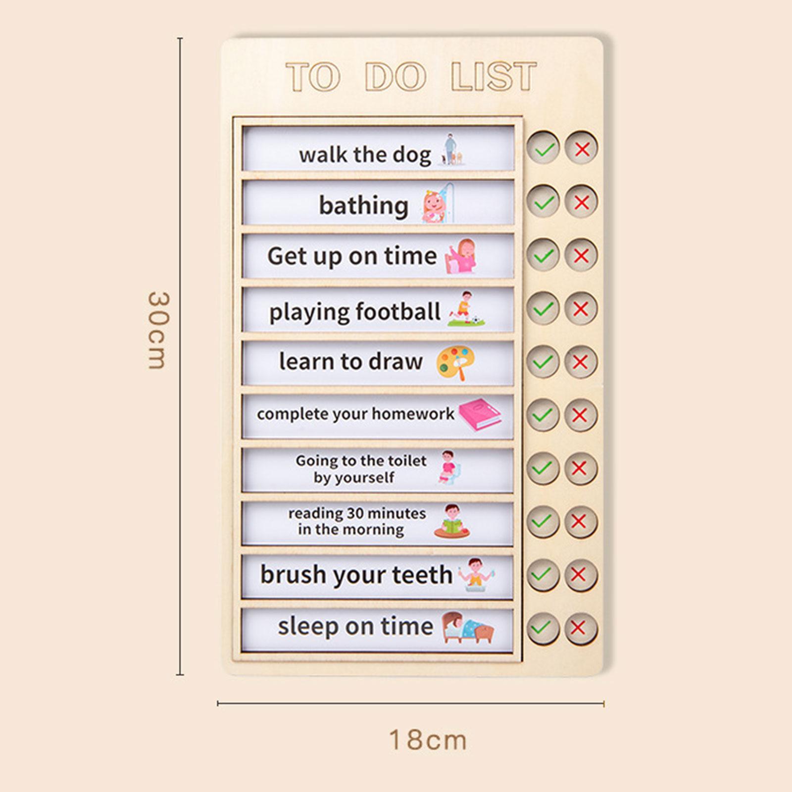 List Board, Daily Schedule to Do List Board Checking Planner for RV Memo List Boards with Slider