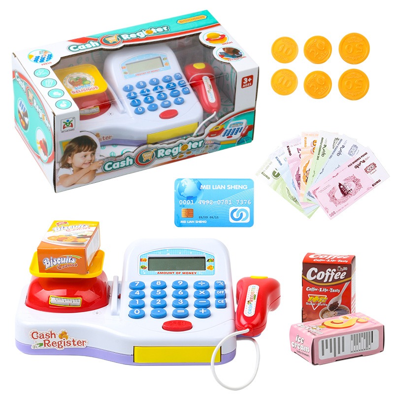 Máy tính tiền đồ chơi có đèn nhạc giúp bé thông minh hơn