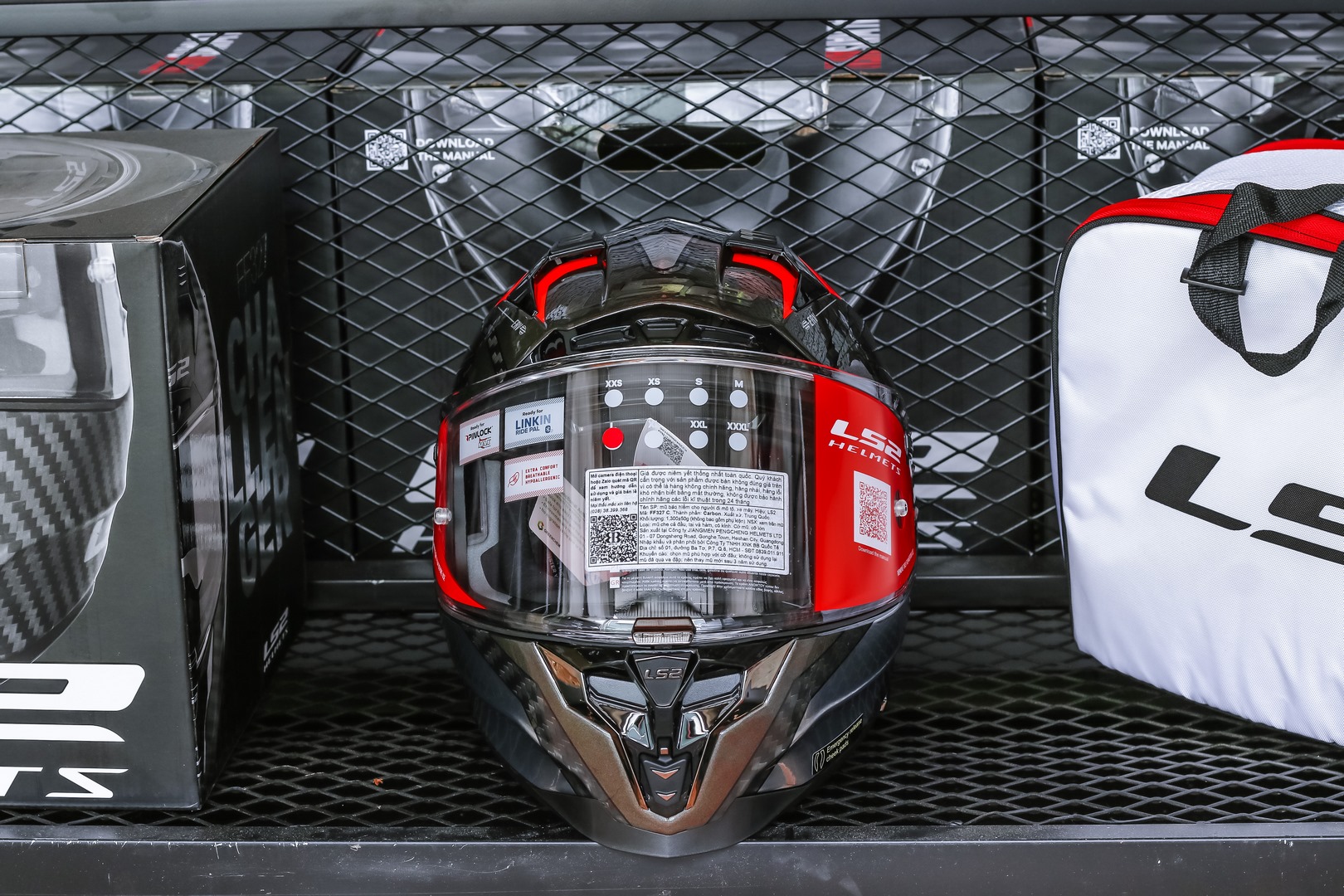 MŨ BẢO HIỂM FULLFACE 2 KÍNH LS2 FF327 CHALLENGER CARBON - GARA20