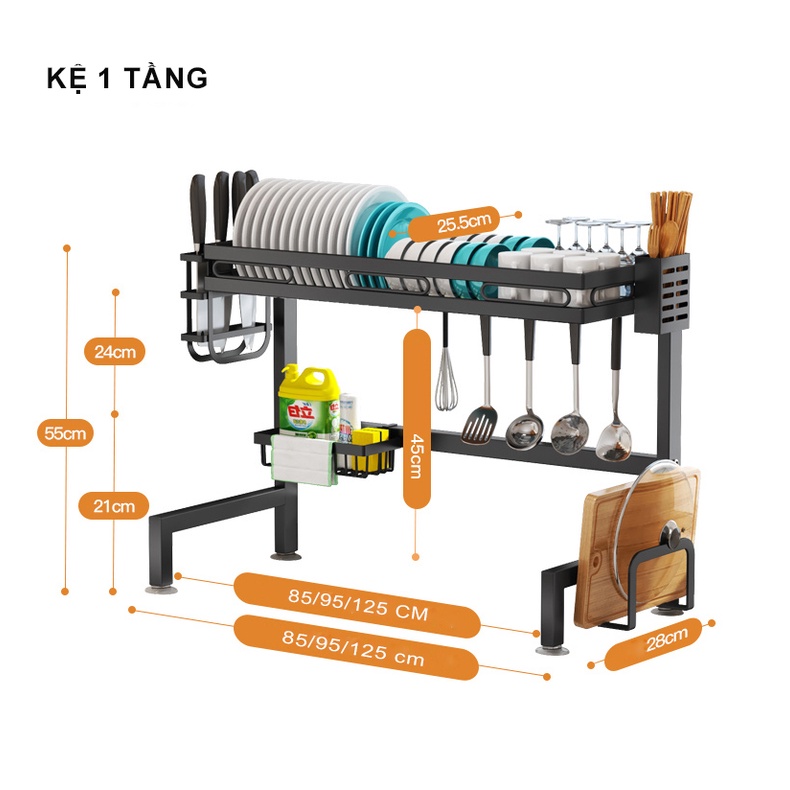 KỆ ĐỂ CHÉN BÁT ĐỒ DÙNG NHÀ BẾP ĐA NĂNG CAO CẤP TRƯỜNG PHÚC DEKO